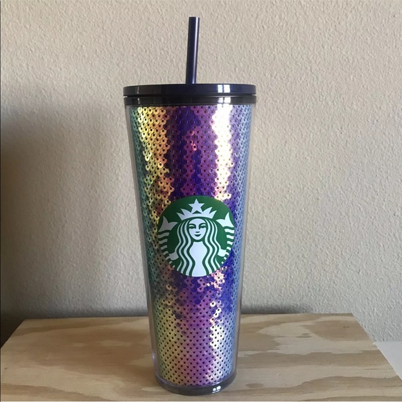 Starbucks Other - Starbucks Dark Purple Sequin 24oz Cold Tumbler Christmas 2020 Release NWT
